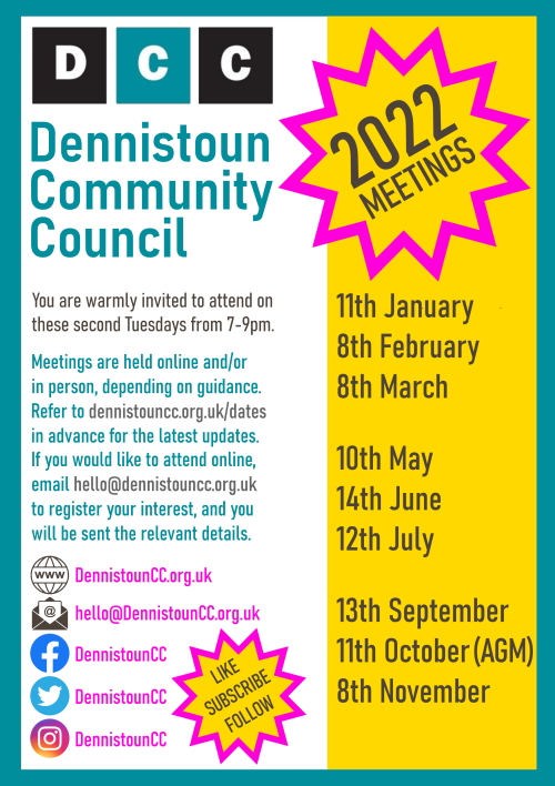Dennistoun Community Council 2022 Meetings
