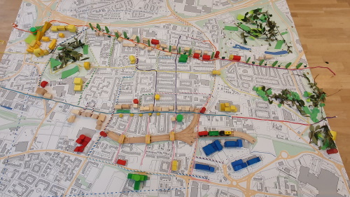 Mapping exercise at public consultation event in Dennistoun in February 2022